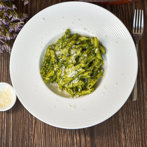 Penne Pesto at zucchini